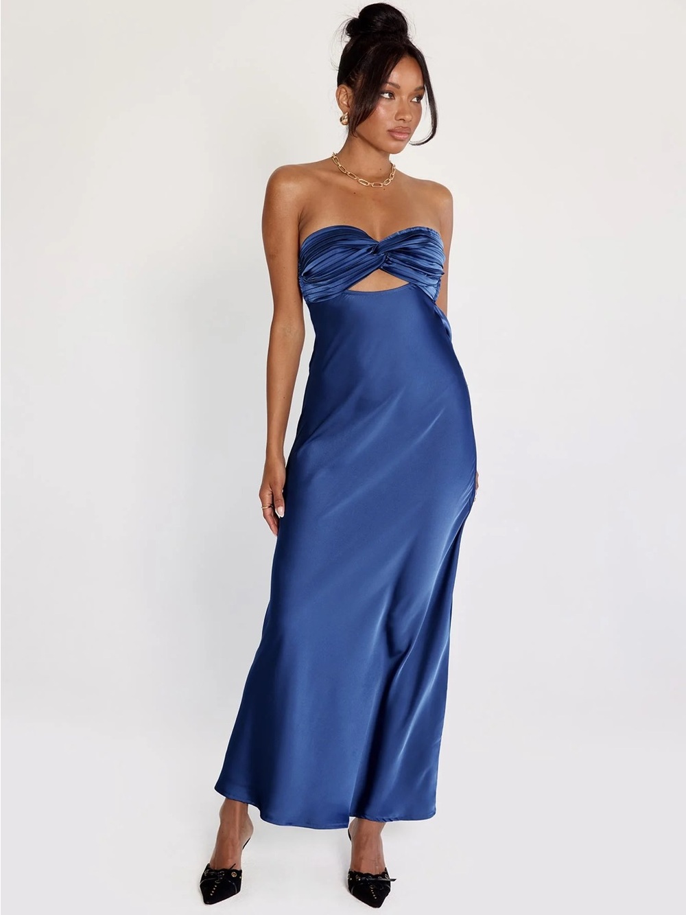 Princess Polly Faviola Strapless Maxi Dress Blue
